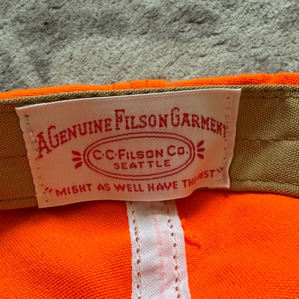 Vintage Filson Bright Orange and Brown Hat - Picture 4 of 4